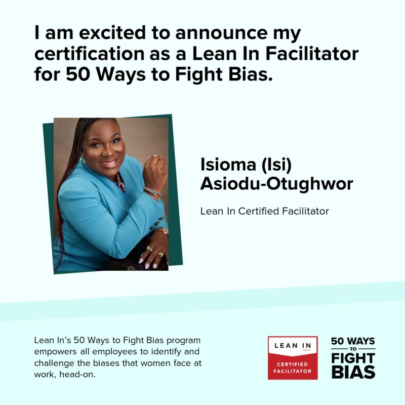 Isioma Asiodu-Otughwor Certified Lean In Facilitator